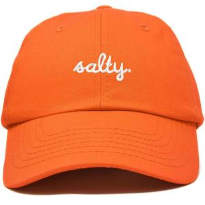 imageDALIX Salty Embroidered Cotton Beach Baseball Cap Adjustable Dad Hat WomensOrange