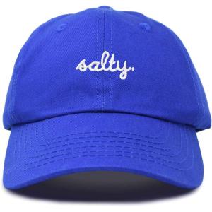 imageDALIX Salty Embroidered Cotton Beach Baseball Cap Adjustable Dad Hat WomensRoyal Blue