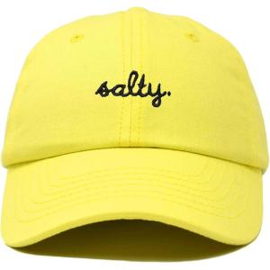 imageDALIX Salty Embroidered Cotton Beach Baseball Cap Adjustable Dad Hat WomensYellow