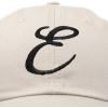 imageDALIX Initial Hat Letter E Womens Baseball Cap Monogram Cursive EmbroiderBeige