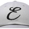 imageDALIX Initial Hat Letter E Womens Baseball Cap Monogram Cursive EmbroiderGray