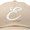 imageDALIX Initial Hat Letter E Womens Baseball Cap Monogram Cursive EmbroiderKhaki