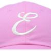 imageDALIX Initial Hat Letter E Womens Baseball Cap Monogram Cursive EmbroiderLight Pink