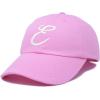 imageDALIX Initial Hat Letter E Womens Baseball Cap Monogram Cursive EmbroiderLight Pink