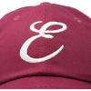 imageDALIX Initial Hat Letter E Womens Baseball Cap Monogram Cursive EmbroiderMaroon
