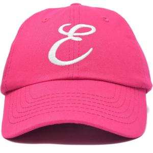 imageDALIX Initial Hat Letter E Womens Baseball Cap Monogram Cursive EmbroiderHot Pink