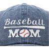 imageDALIX Baseball Mom Embroidered Dad Cap Cotton Hat WomenWashed Navy