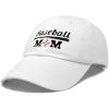 imageDALIX Baseball Mom Embroidered Dad Cap Cotton Hat WomenWhite