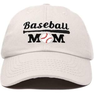 imageDALIX Baseball Mom Embroidered Dad Cap Cotton Hat WomenBeige