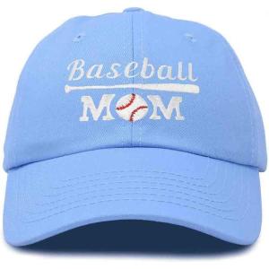 imageDALIX Baseball Mom Embroidered Dad Cap Cotton Hat WomenLight Blue