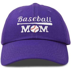 imageDALIX Baseball Mom Embroidered Dad Cap Cotton Hat WomenPurple