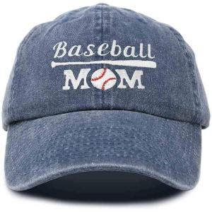 imageDALIX Baseball Mom Embroidered Dad Cap Cotton Hat WomenWashed Navy