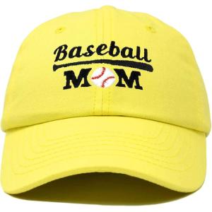imageDALIX Baseball Mom Embroidered Dad Cap Cotton Hat WomenYellow