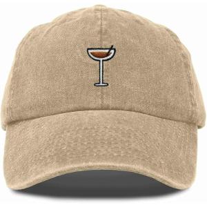 imageDALIX Espresso Martini Embroidered Cap Cotton Baseball Cute Cool Dad Hat WomensWashed Stone White