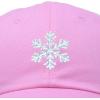 imageDALIX ICY Snowflake Hat Womens Baseball CapLight Pink