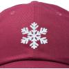 imageDALIX ICY Snowflake Hat Womens Baseball CapMaroon