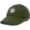 imageDALIX ICY Snowflake Hat Womens Baseball CapOlive
