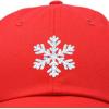 imageDALIX ICY Snowflake Hat Womens Baseball CapRed