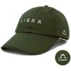 imageDALIX Libra Dad Hat Embroidered Zodiac Astrology Cotton Baseball CapOlive