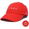 imageDALIX Libra Dad Hat Embroidered Zodiac Astrology Cotton Baseball CapRed