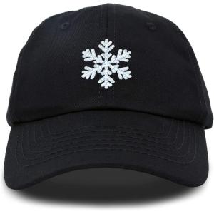 imageDALIX ICY Snowflake Hat Womens Baseball CapBlack