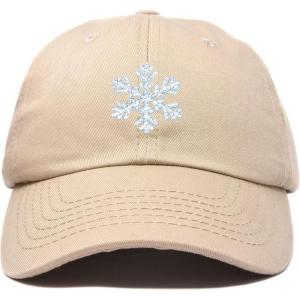 imageDALIX ICY Snowflake Hat Womens Baseball CapKhaki