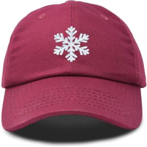 imageDALIX ICY Snowflake Hat Womens Baseball CapMaroon