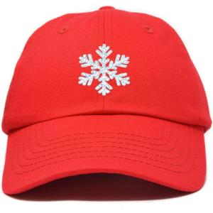 imageDALIX ICY Snowflake Hat Womens Baseball CapRed