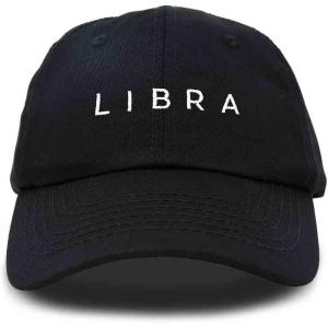 imageDALIX Libra Dad Hat Embroidered Zodiac Astrology Cotton Baseball CapBlack