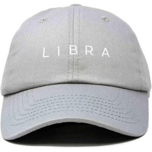 imageDALIX Libra Dad Hat Embroidered Zodiac Astrology Cotton Baseball CapGray