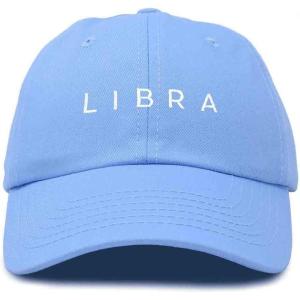 imageDALIX Libra Dad Hat Embroidered Zodiac Astrology Cotton Baseball CapLight Blue