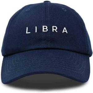 imageDALIX Libra Dad Hat Embroidered Zodiac Astrology Cotton Baseball CapNavy Blue