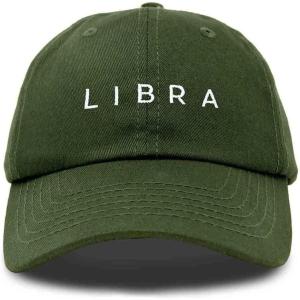 imageDALIX Libra Dad Hat Embroidered Zodiac Astrology Cotton Baseball CapOlive