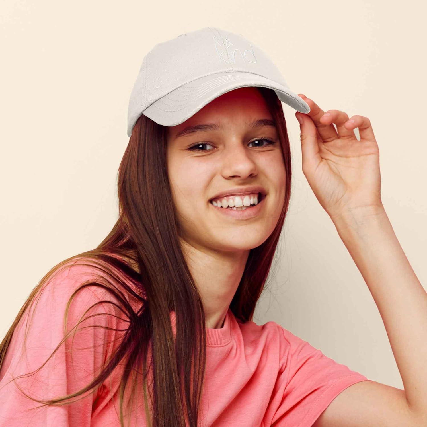 imageDALIX Be Kind Womens Baseball Cap Soft Cotton Dad HatBeige