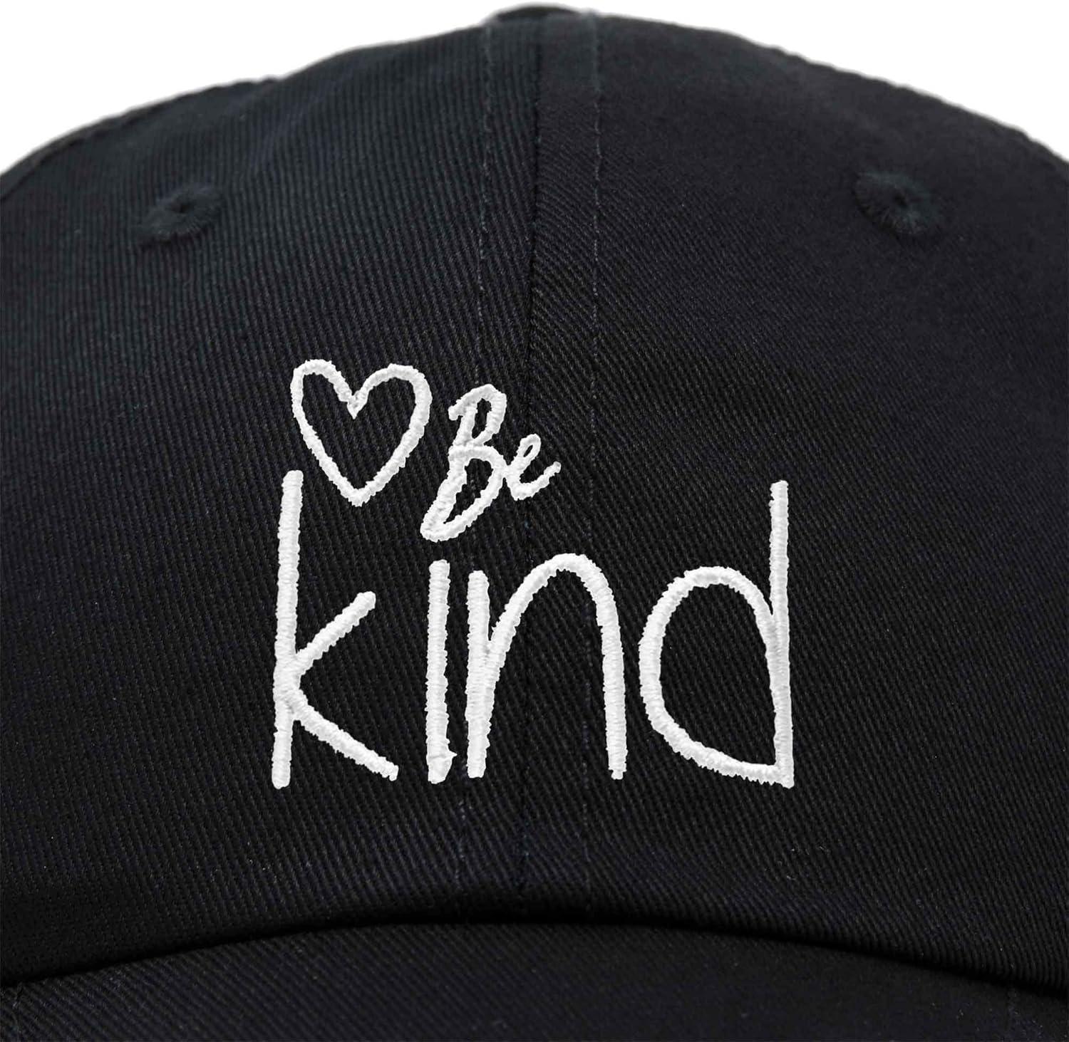 imageDALIX Be Kind Womens Baseball Cap Soft Cotton Dad HatBlack