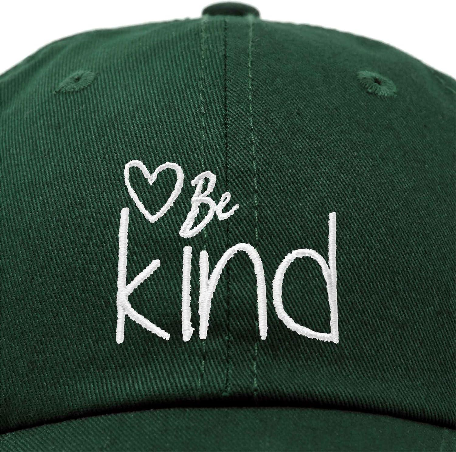 imageDALIX Be Kind Womens Baseball Cap Soft Cotton Dad HatDark Green