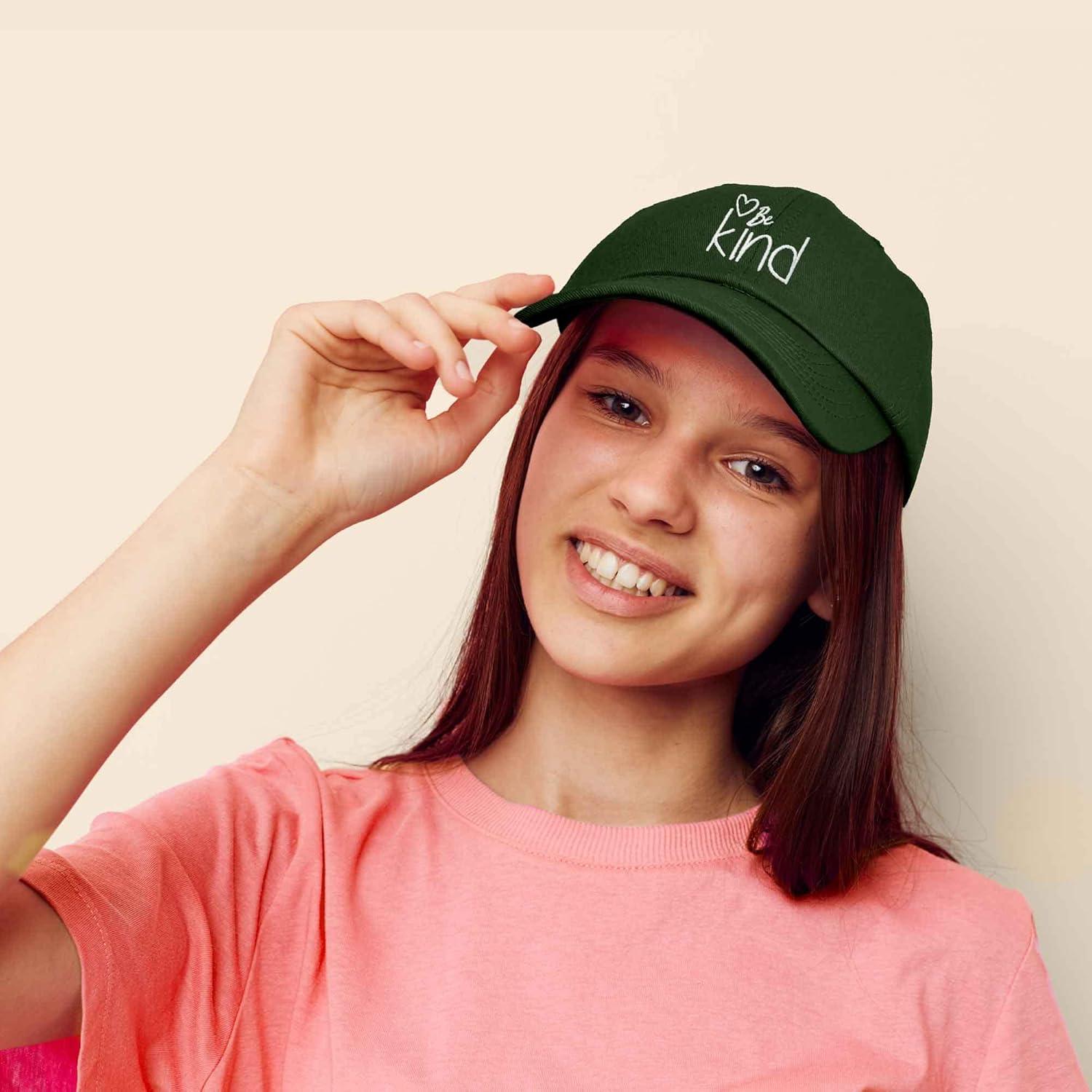 imageDALIX Be Kind Womens Baseball Cap Soft Cotton Dad HatDark Green