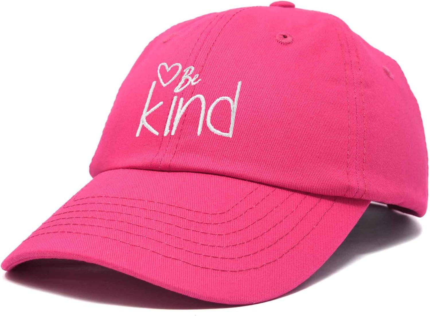imageDALIX Be Kind Womens Baseball Cap Soft Cotton Dad HatHot Pink
