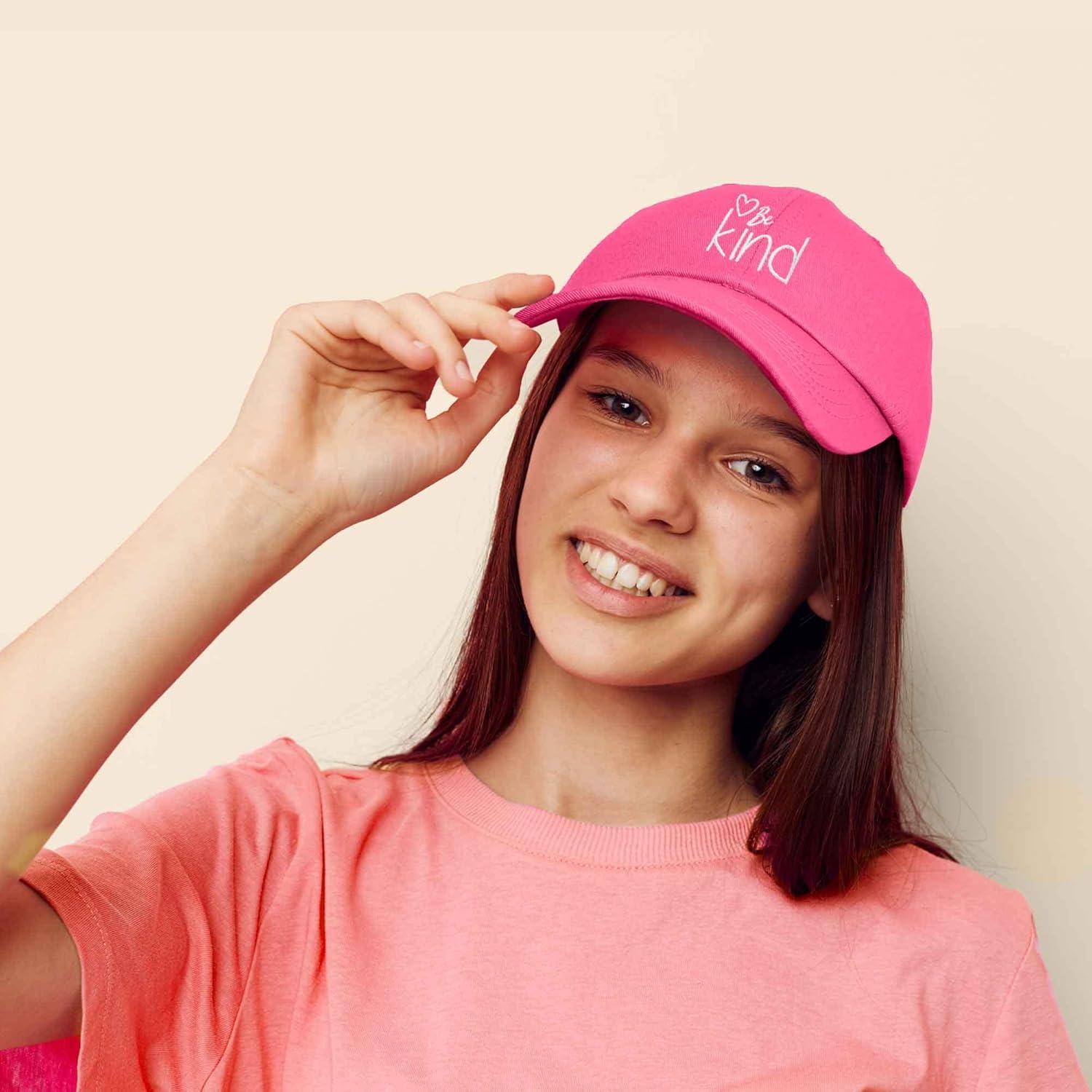 imageDALIX Be Kind Womens Baseball Cap Soft Cotton Dad HatHot Pink