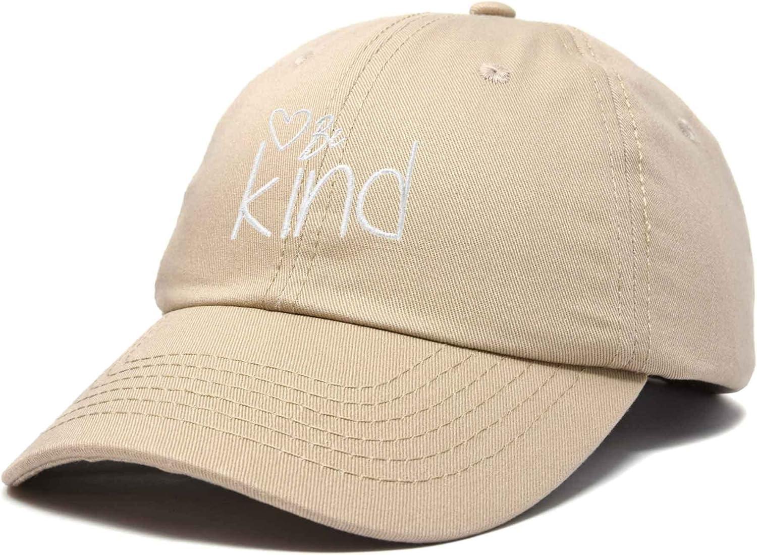 imageDALIX Be Kind Womens Baseball Cap Soft Cotton Dad HatKhaki