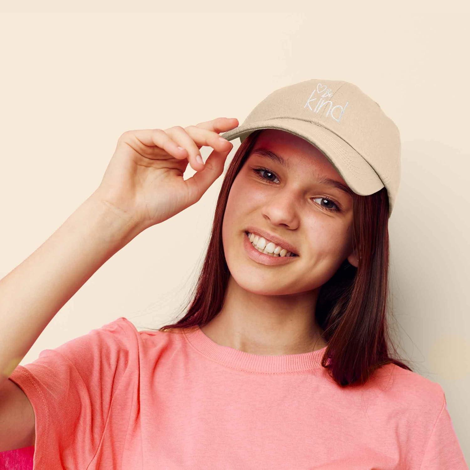imageDALIX Be Kind Womens Baseball Cap Soft Cotton Dad HatKhaki