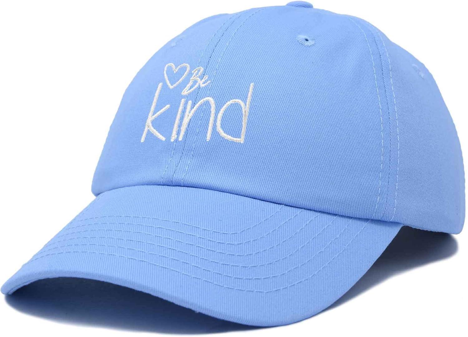 imageDALIX Be Kind Womens Baseball Cap Soft Cotton Dad HatLight Blue