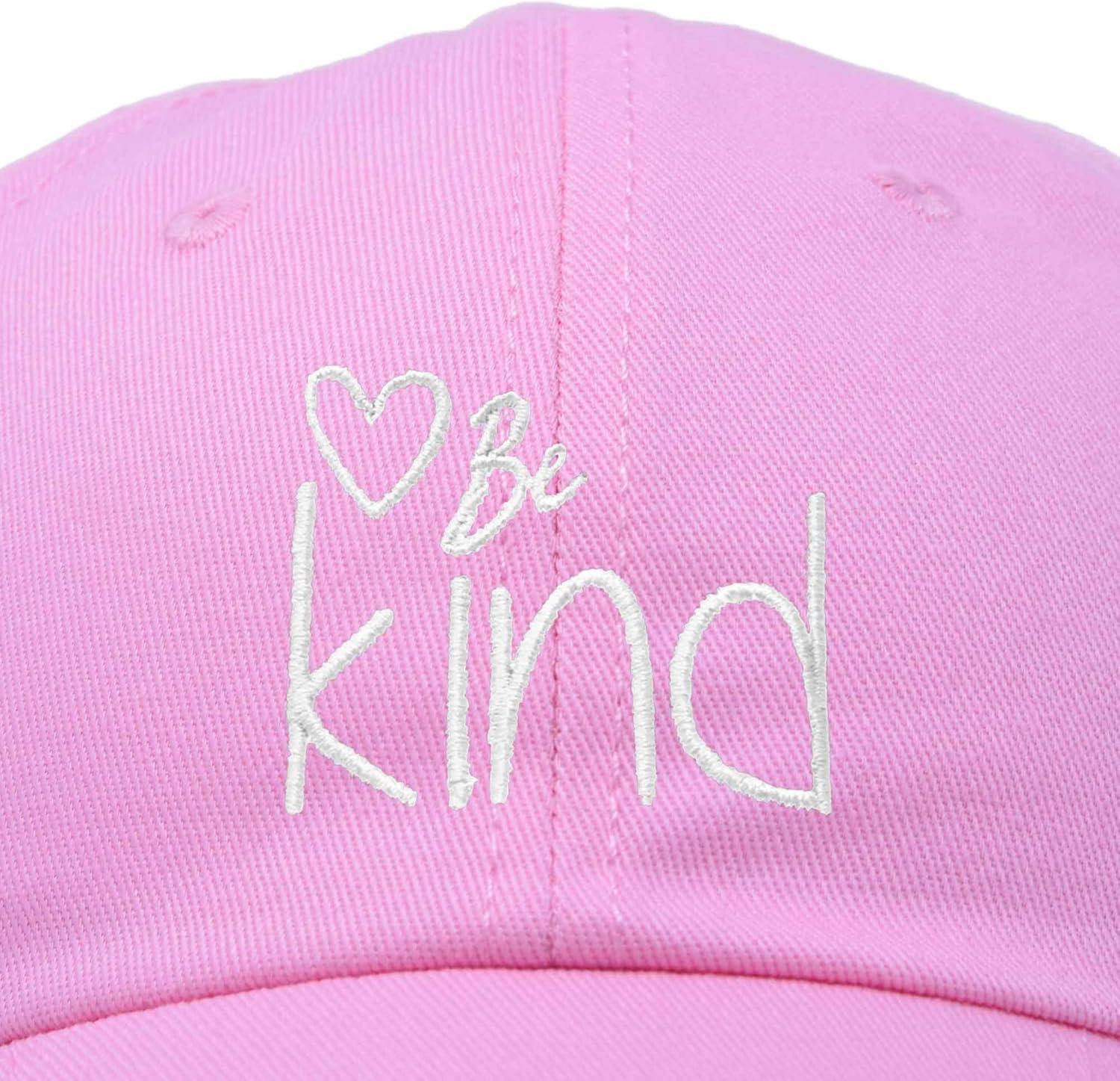 imageDALIX Be Kind Womens Baseball Cap Soft Cotton Dad HatLight Pink