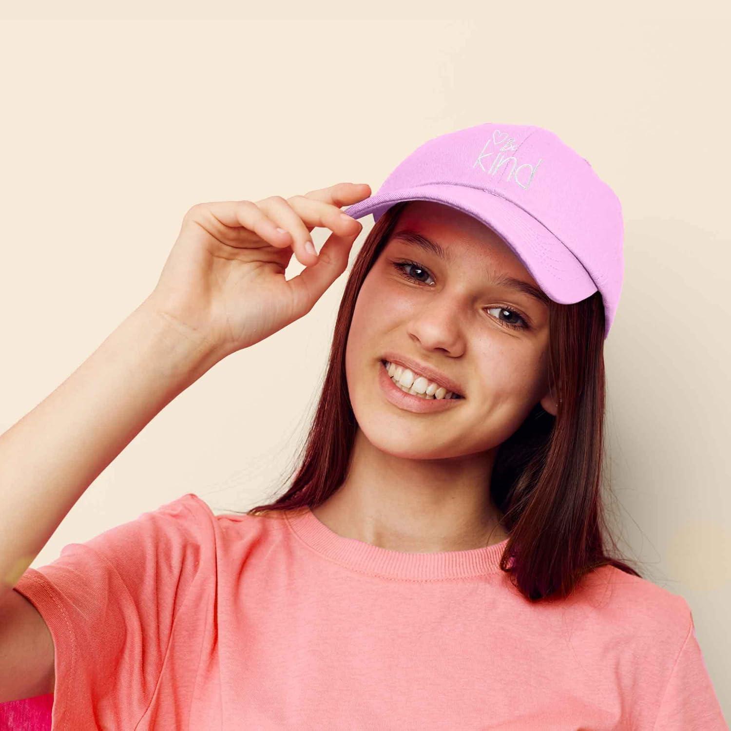 imageDALIX Be Kind Womens Baseball Cap Soft Cotton Dad HatLight Pink