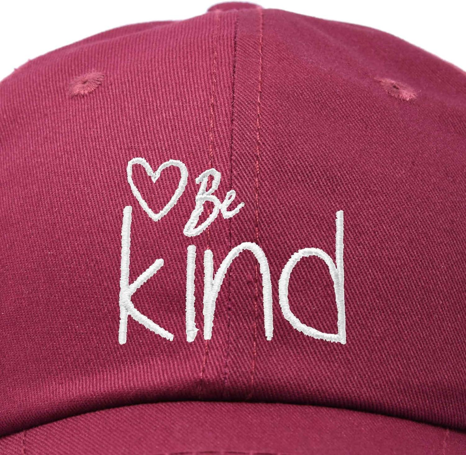 imageDALIX Be Kind Womens Baseball Cap Soft Cotton Dad HatMaroon