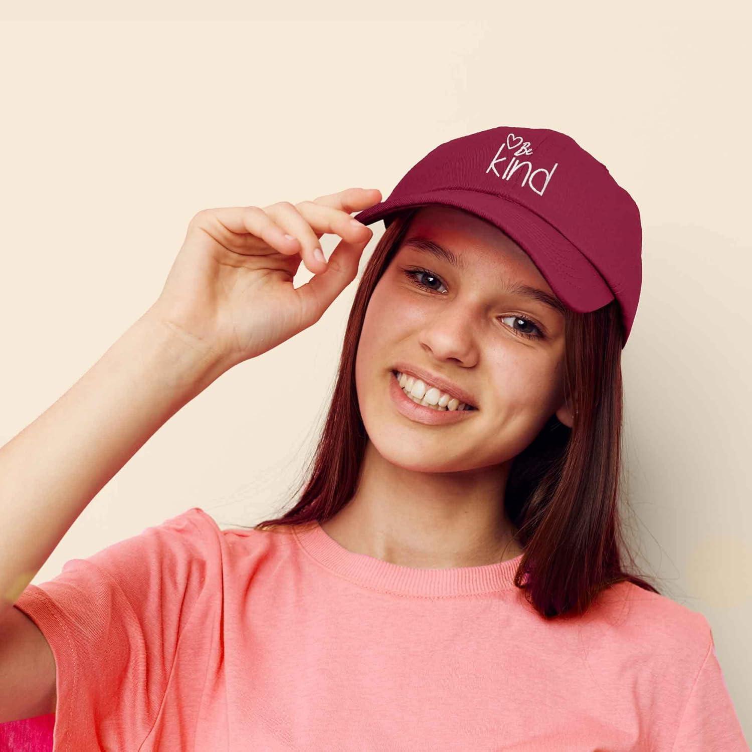 imageDALIX Be Kind Womens Baseball Cap Soft Cotton Dad HatMaroon