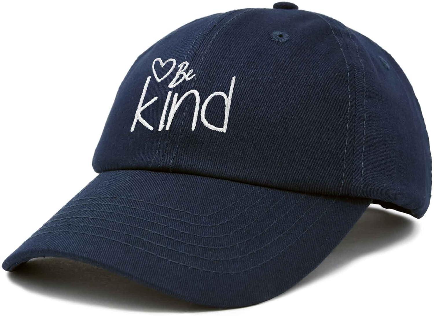 imageDALIX Be Kind Womens Baseball Cap Soft Cotton Dad HatNavy Blue