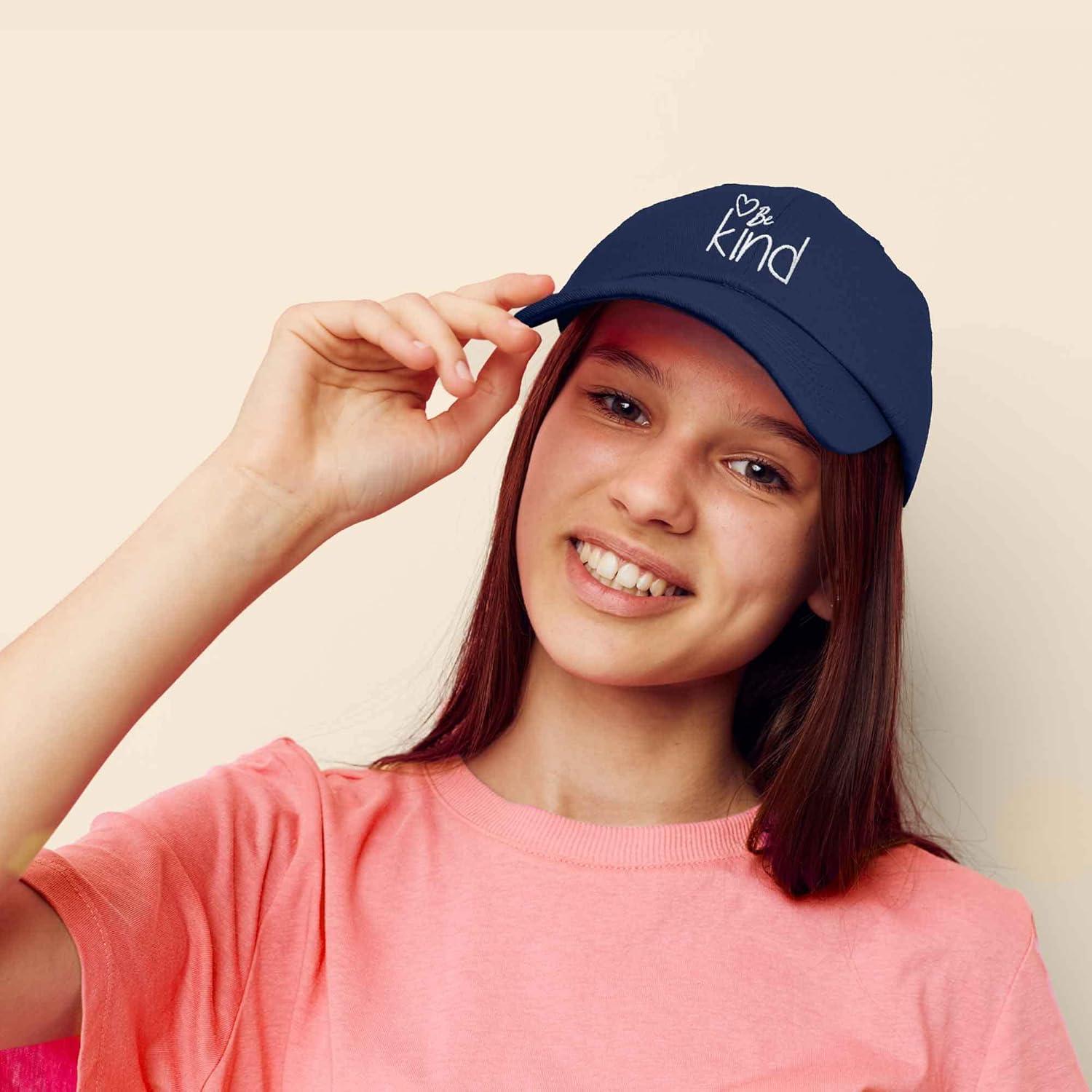 imageDALIX Be Kind Womens Baseball Cap Soft Cotton Dad HatNavy Blue