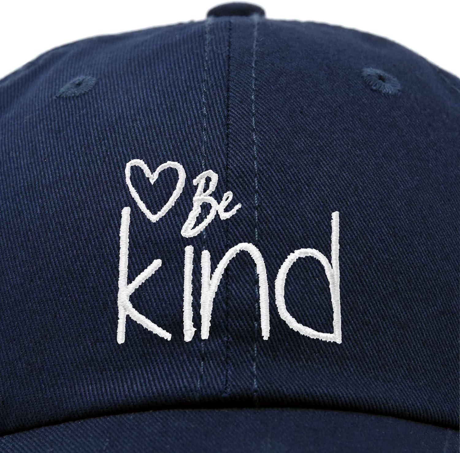 imageDALIX Be Kind Womens Baseball Cap Soft Cotton Dad HatNavy Blue