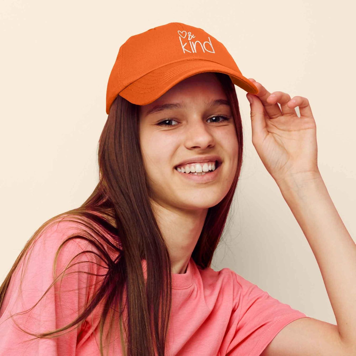 imageDALIX Be Kind Womens Baseball Cap Soft Cotton Dad HatOrange